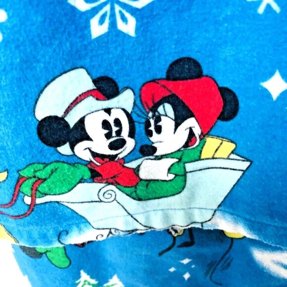 Disney Flannel‎ Pajama Set PJs Women's M Mickey Minnie Pluto Donald Horace Retro - Picture 2 of 9